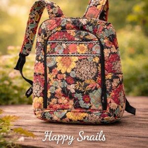 Vera Bradley Happy Snails Large Laptop Backpack